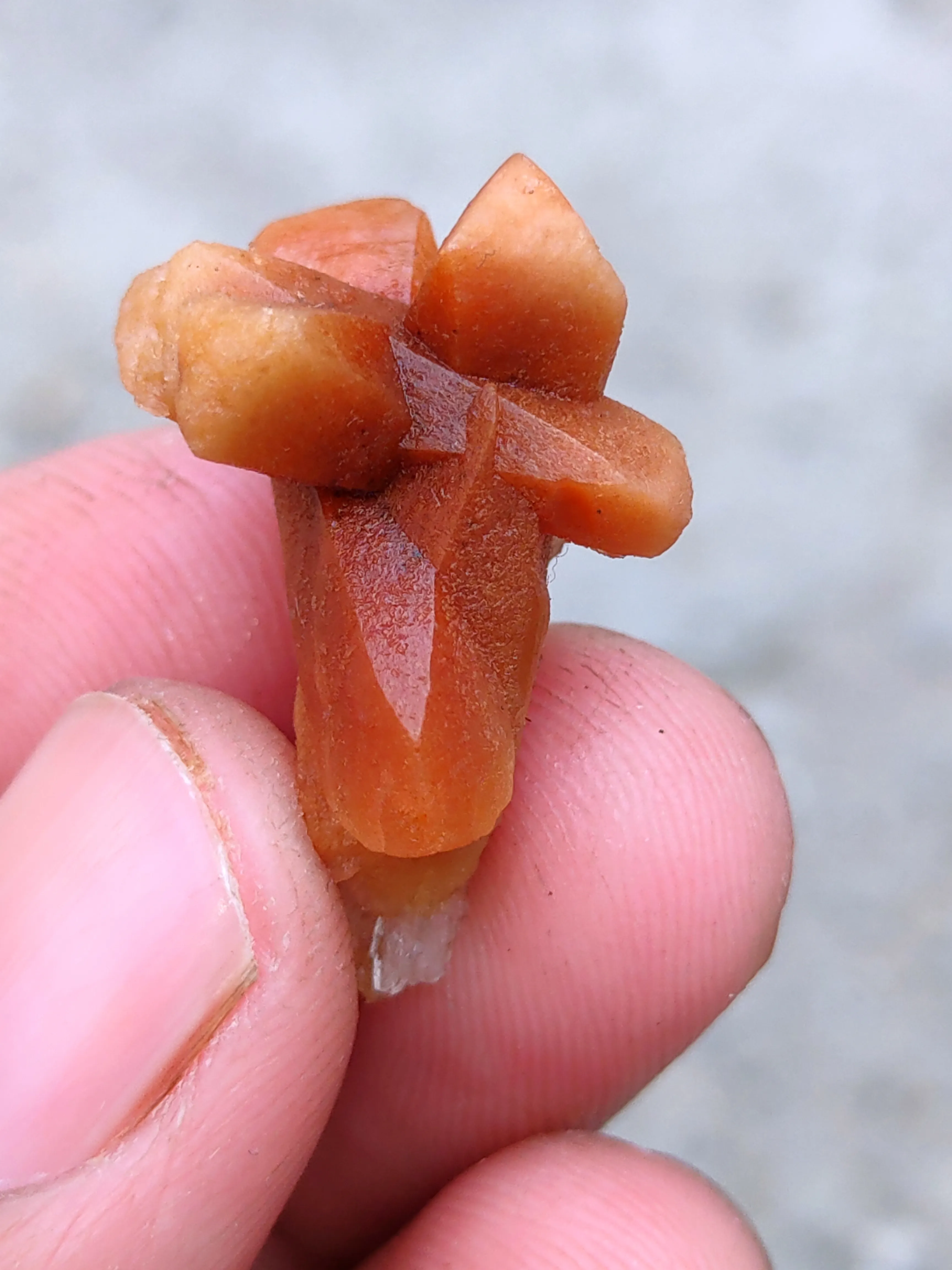 Orange Calcite and Green Calcite Natural Mineral specimenu - image 6