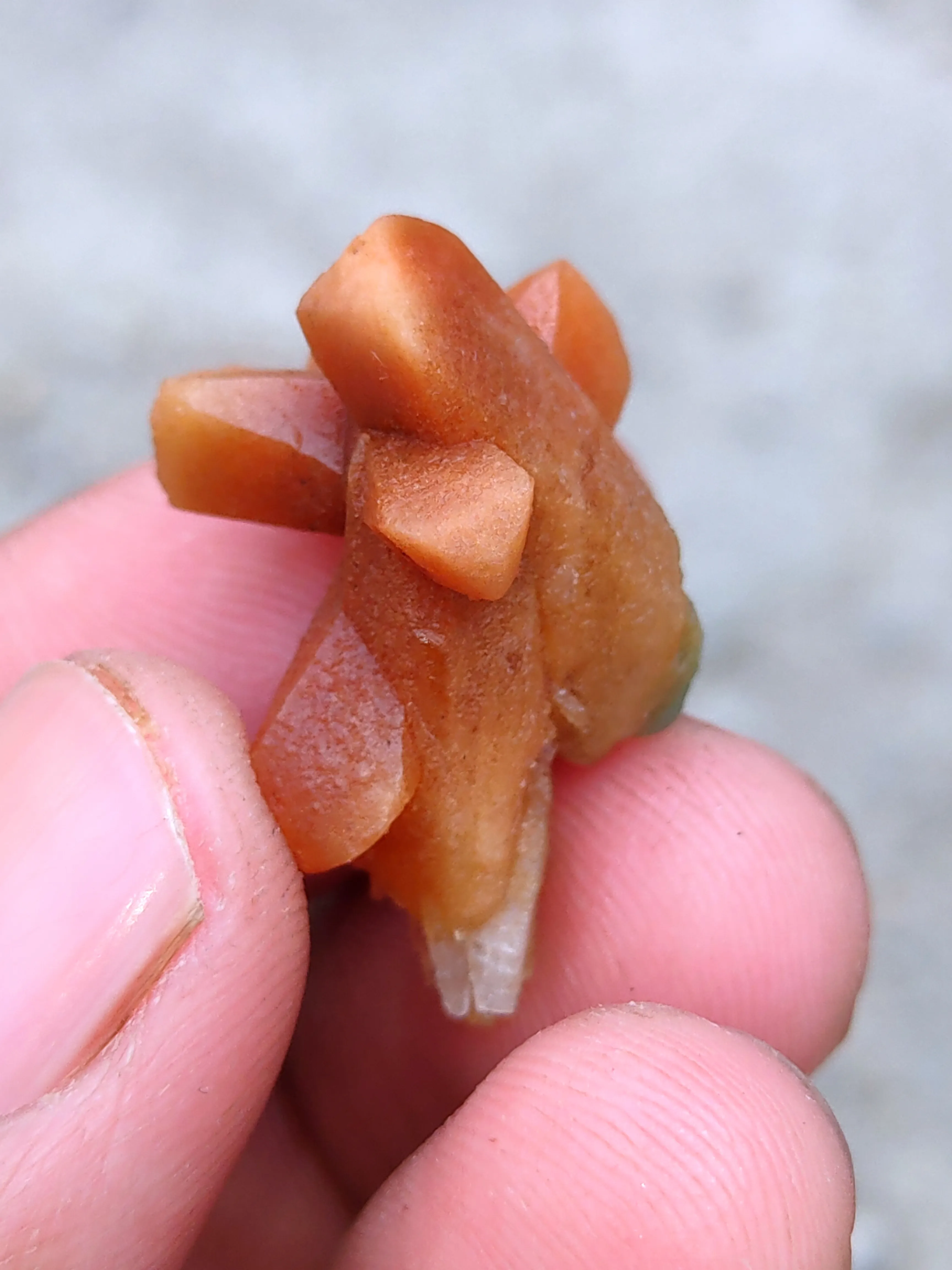 Orange Calcite and Green Calcite Natural Mineral specimenu - image 7