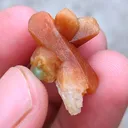 Orange Calcite and Green Calcite Natural Mineral specimenu - image 5