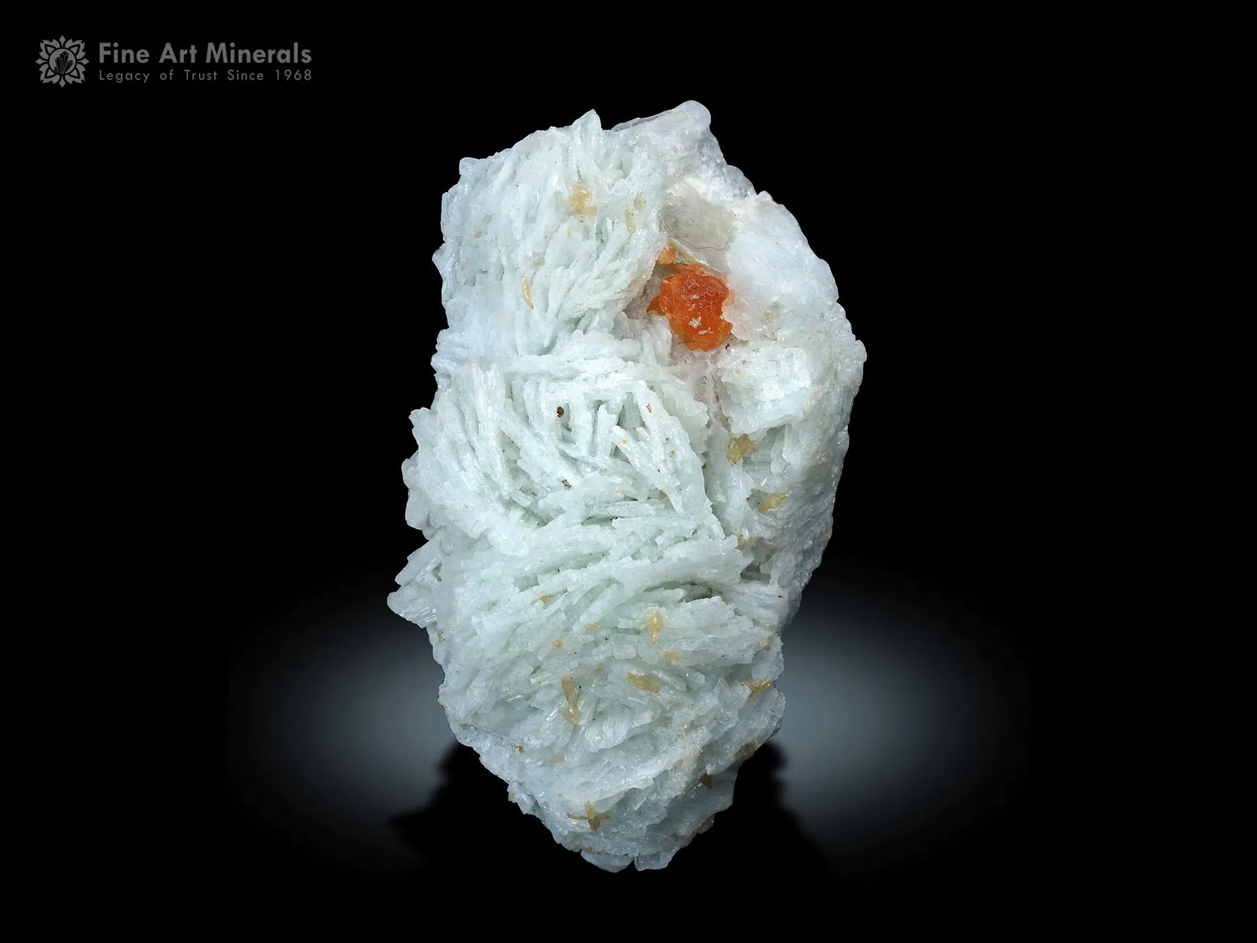 Orange Garnet on Cleavelandite from Afghanistan - image 1