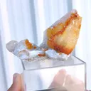 Orange Hematite on Coated Calcite with Druzy Quartz - image 4