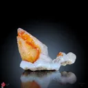 Orange Hematite on Coated Calcite with Druzy Quartz - image 1