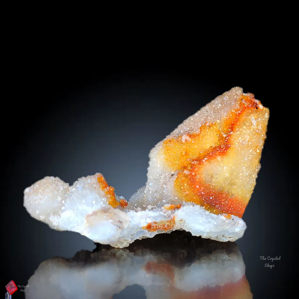 Orange Hematite on Coated Calcite with Druzy Quartz - image 2