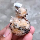 Orange Heulandite Ball with Chalcedony - image 7