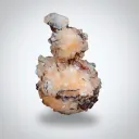 Orange Heulandite Ball with Chalcedony - image 1