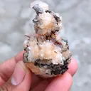 Orange Heulandite Ball with Chalcedony - image 5