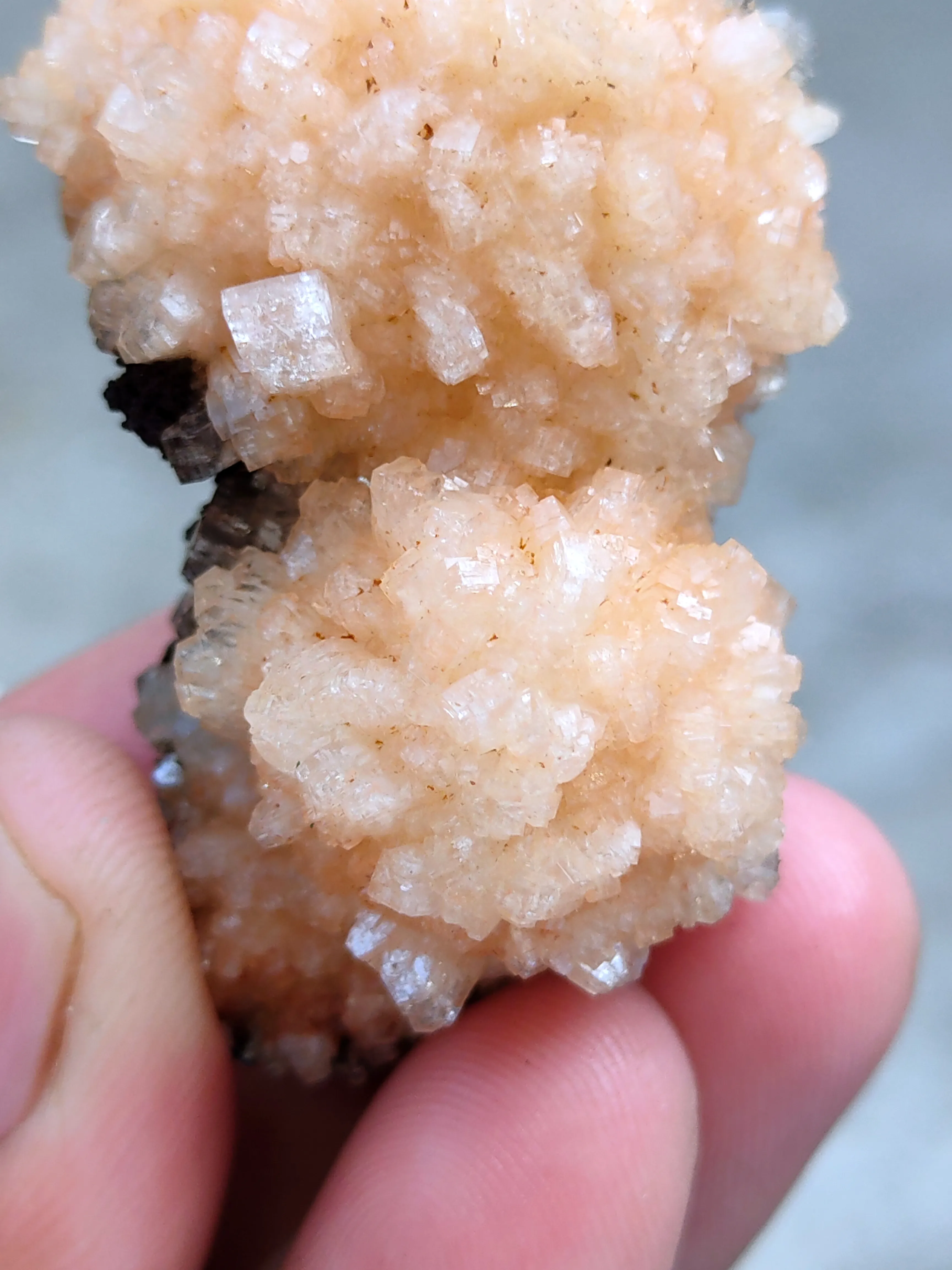 Orange Heulandite Ball with Chalcedony - image 5