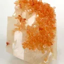 Orange Prehnite on Calcite - image 1