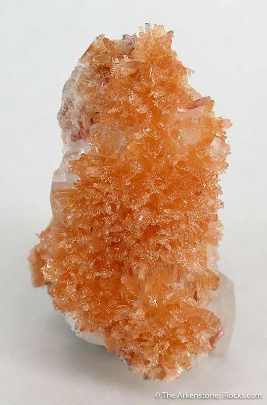 Orange Prehnite on Calcite - image 2
