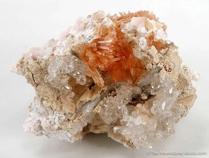 Orange Prehnite With Calcite image