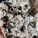 Orange Red Spessartine Garnet combine Smoky Quartz on Matrix from China - image 5