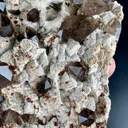 Orange Red Spessartine Garnet combine Smoky Quartz on Matrix from China - image 8