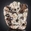 Orange Red Spessartine Garnet combine Smoky Quartz on Matrix from China - image 1