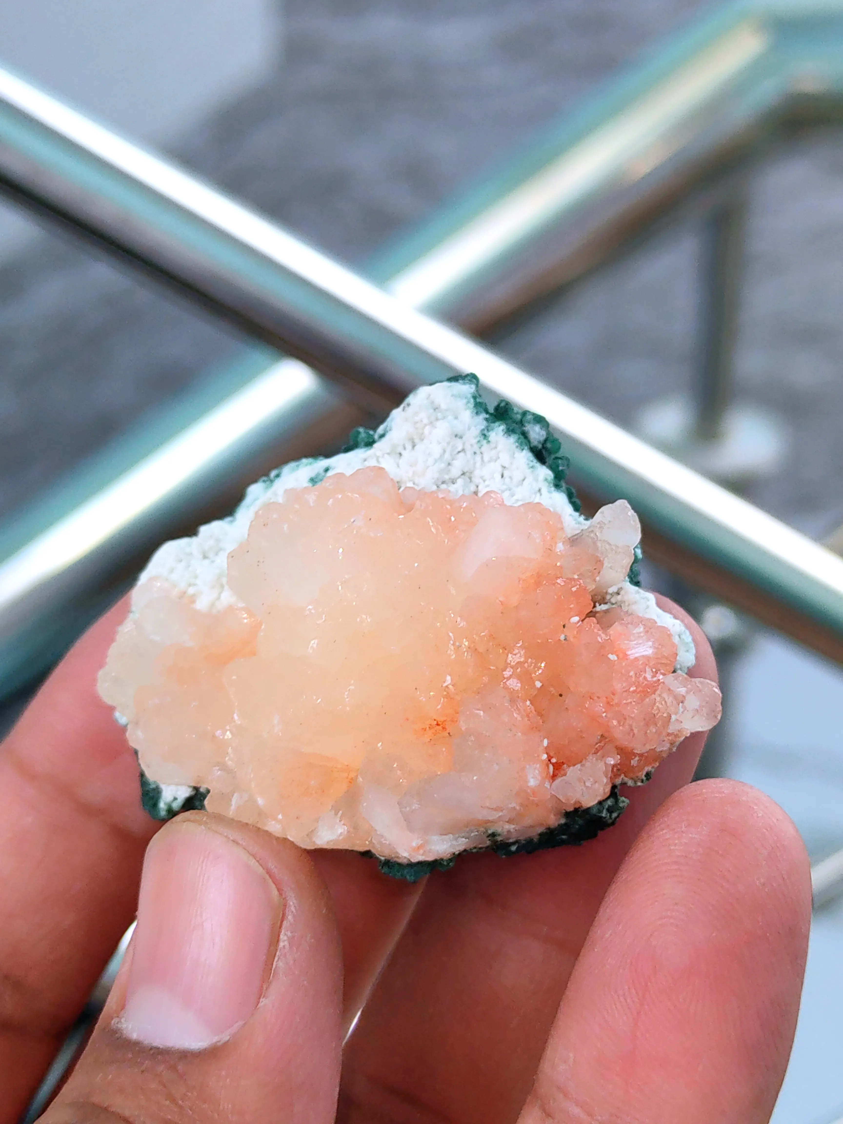 Orange Stilbite With Chalcedony - image 4
