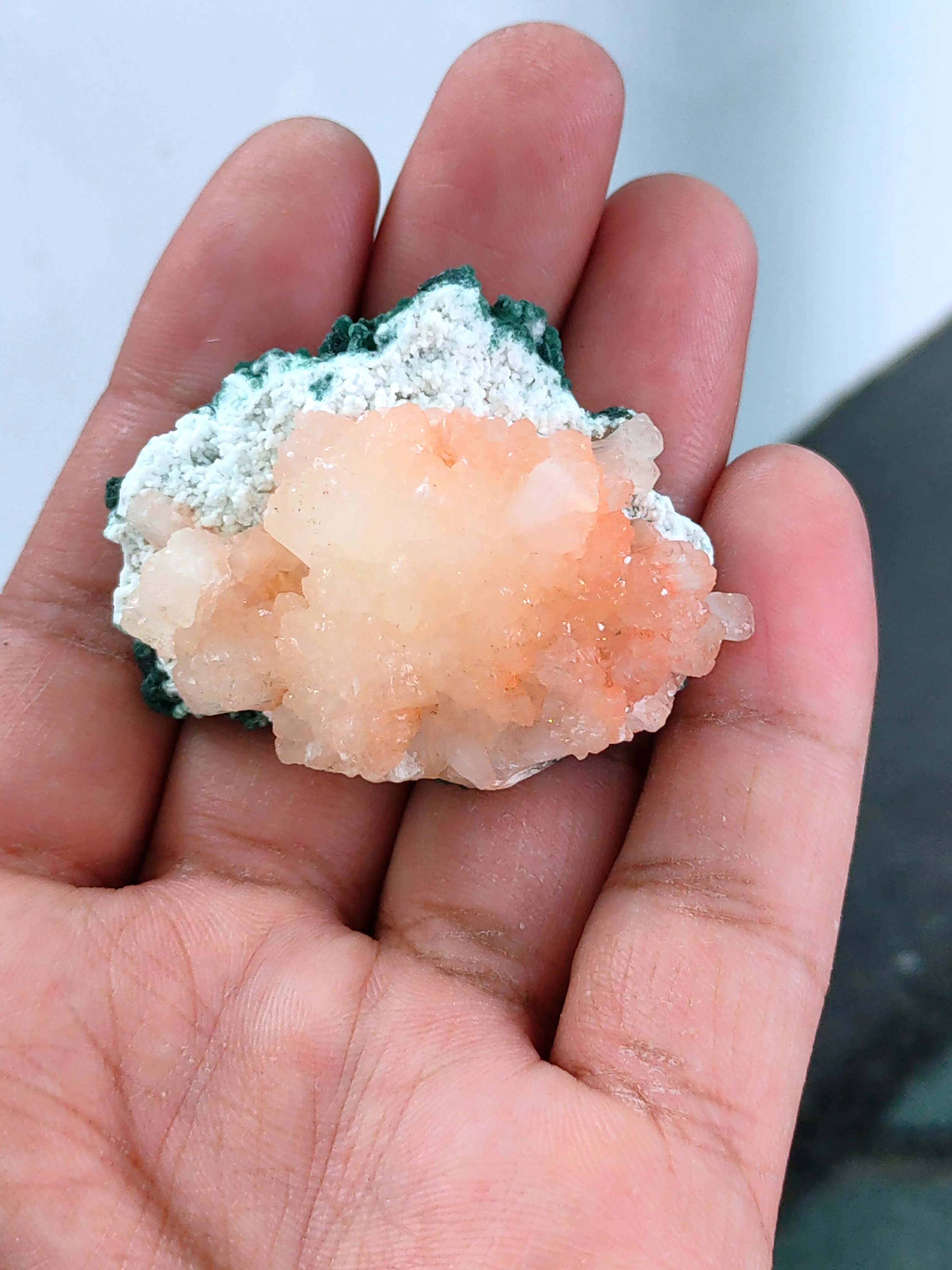 Orange Stilbite With Chalcedony - image 6