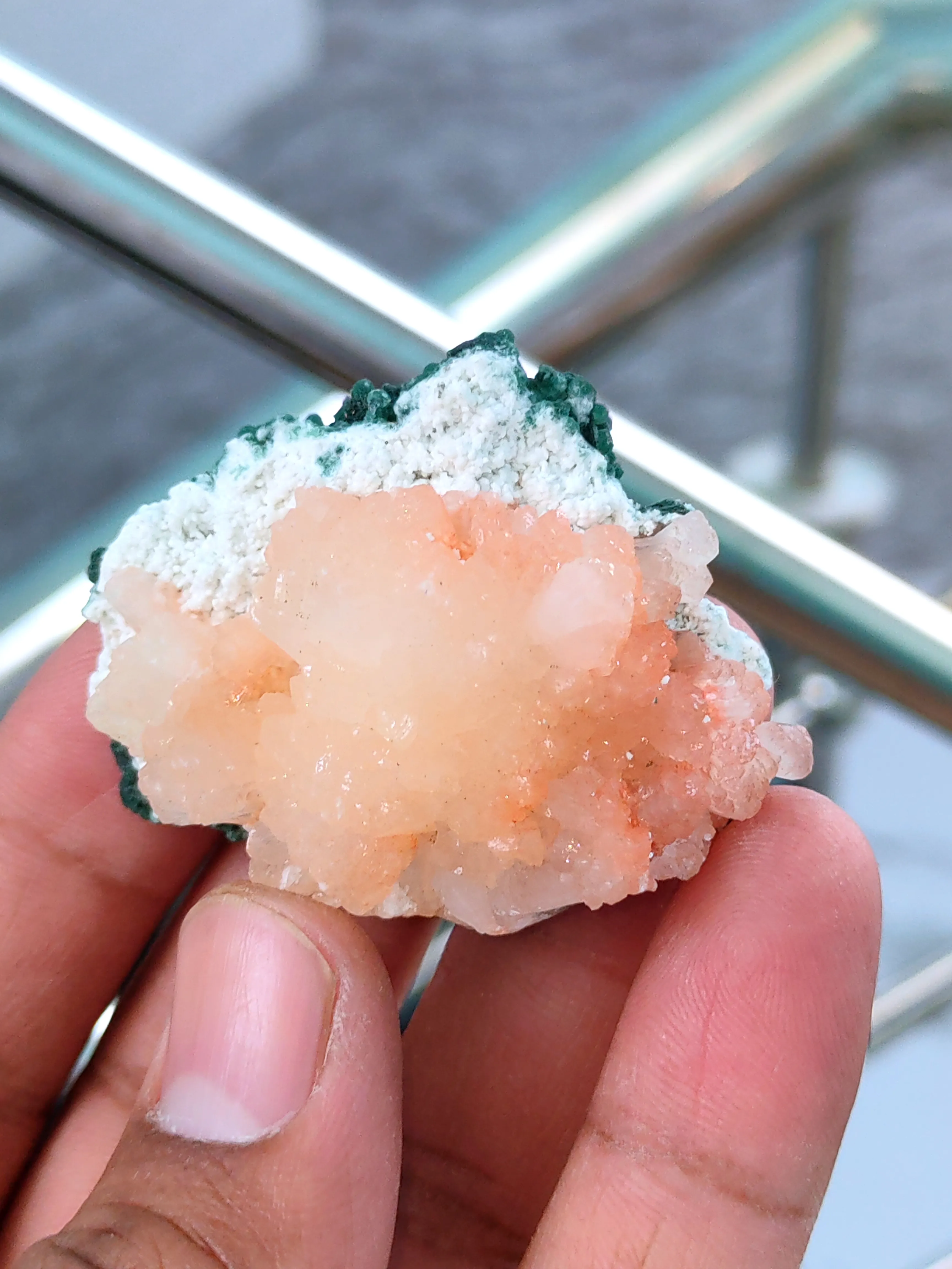 Orange Stilbite With Chalcedony - image 2