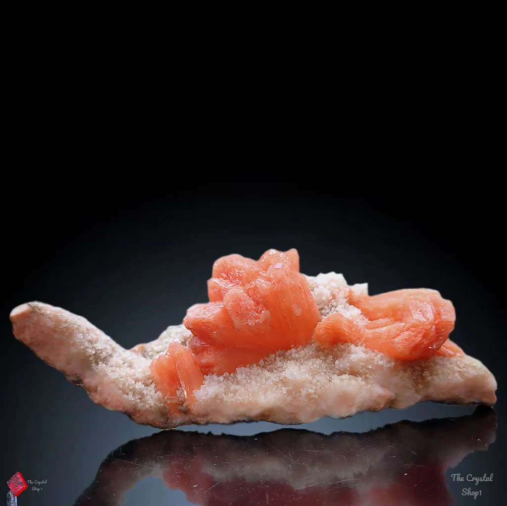 Orange Stilbite with Prehnite