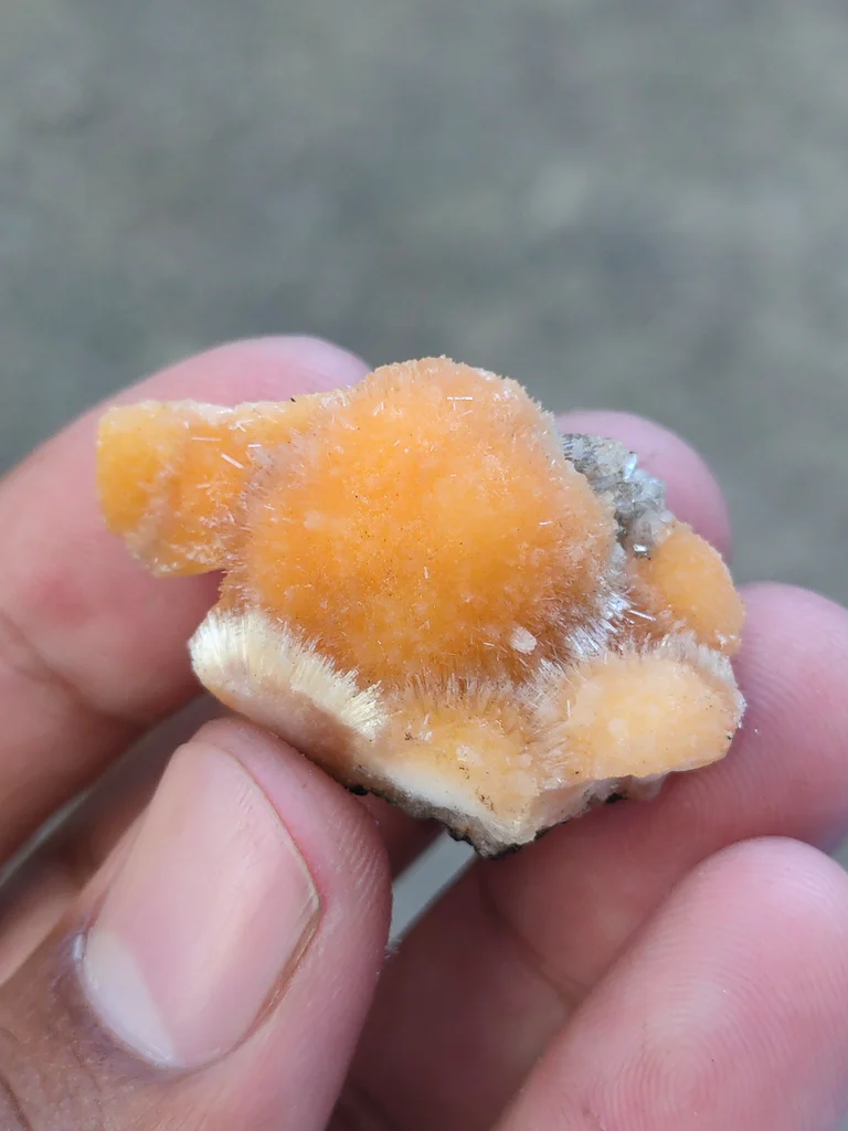 Orange Thomsonite ball from India - image 2