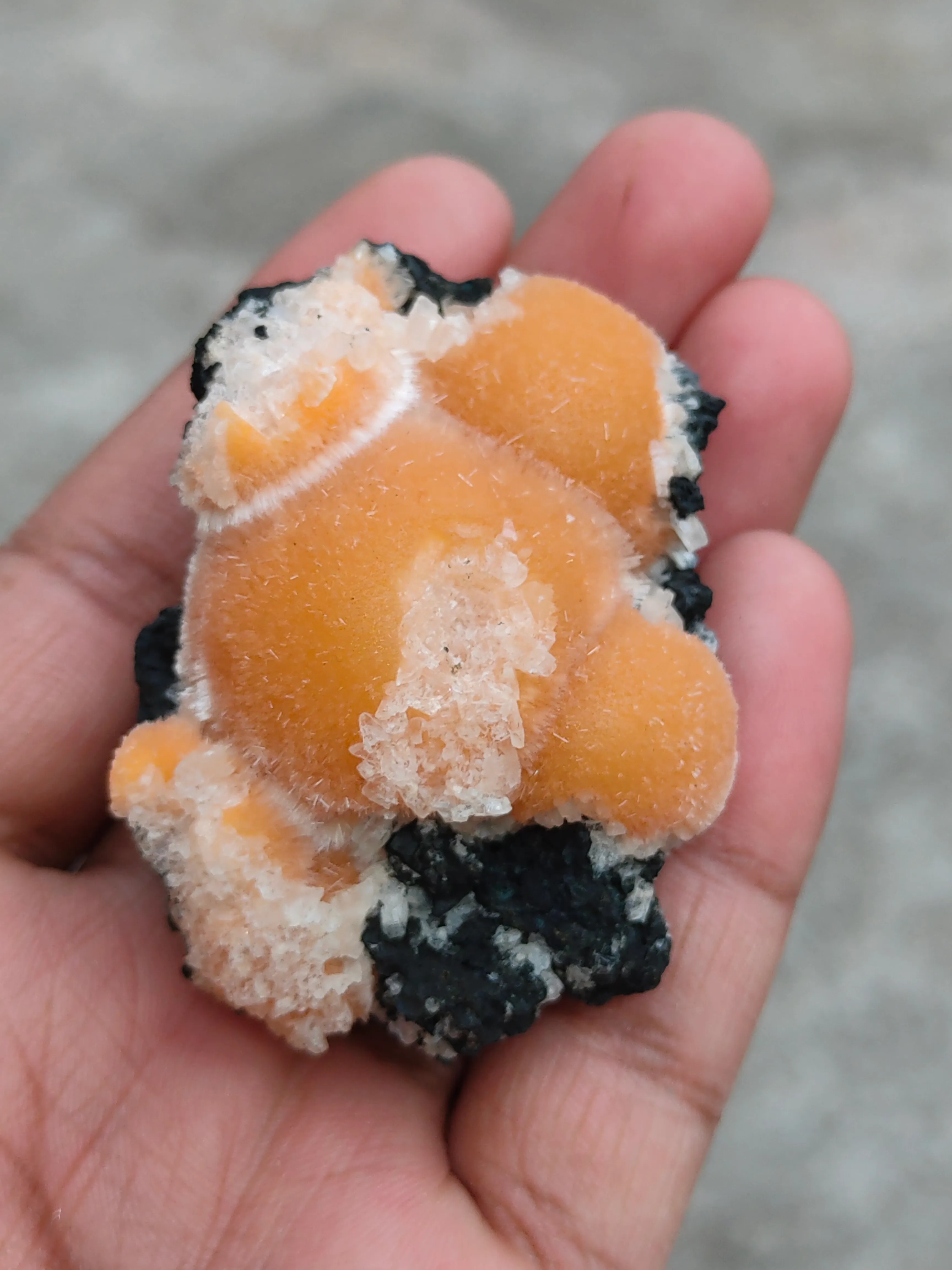 Orange Thomsonite balls on Matrix - image 5