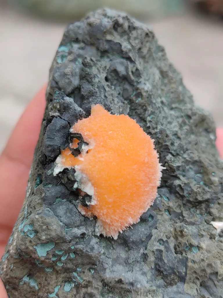 Orange Thomsonite balls on Matrix - image 5