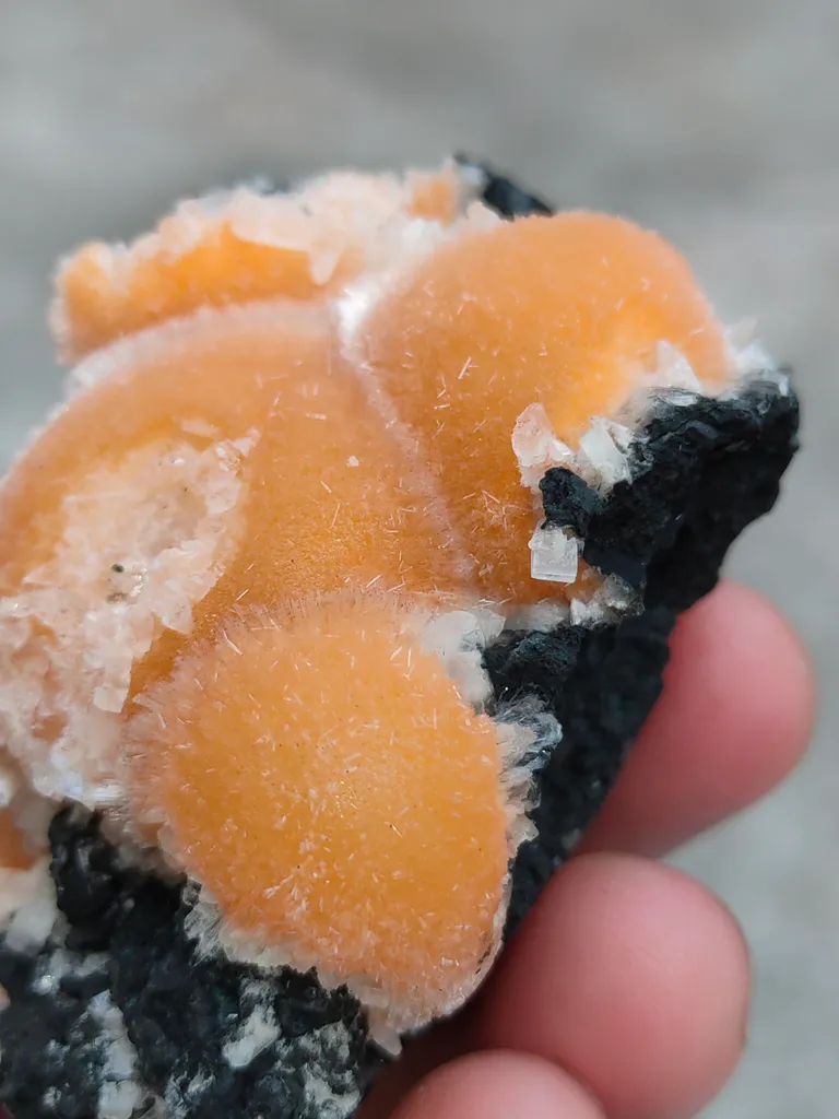 Orange Thomsonite balls on Matrix - image 3