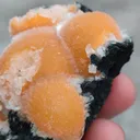 Orange Thomsonite balls on Matrix - image 3