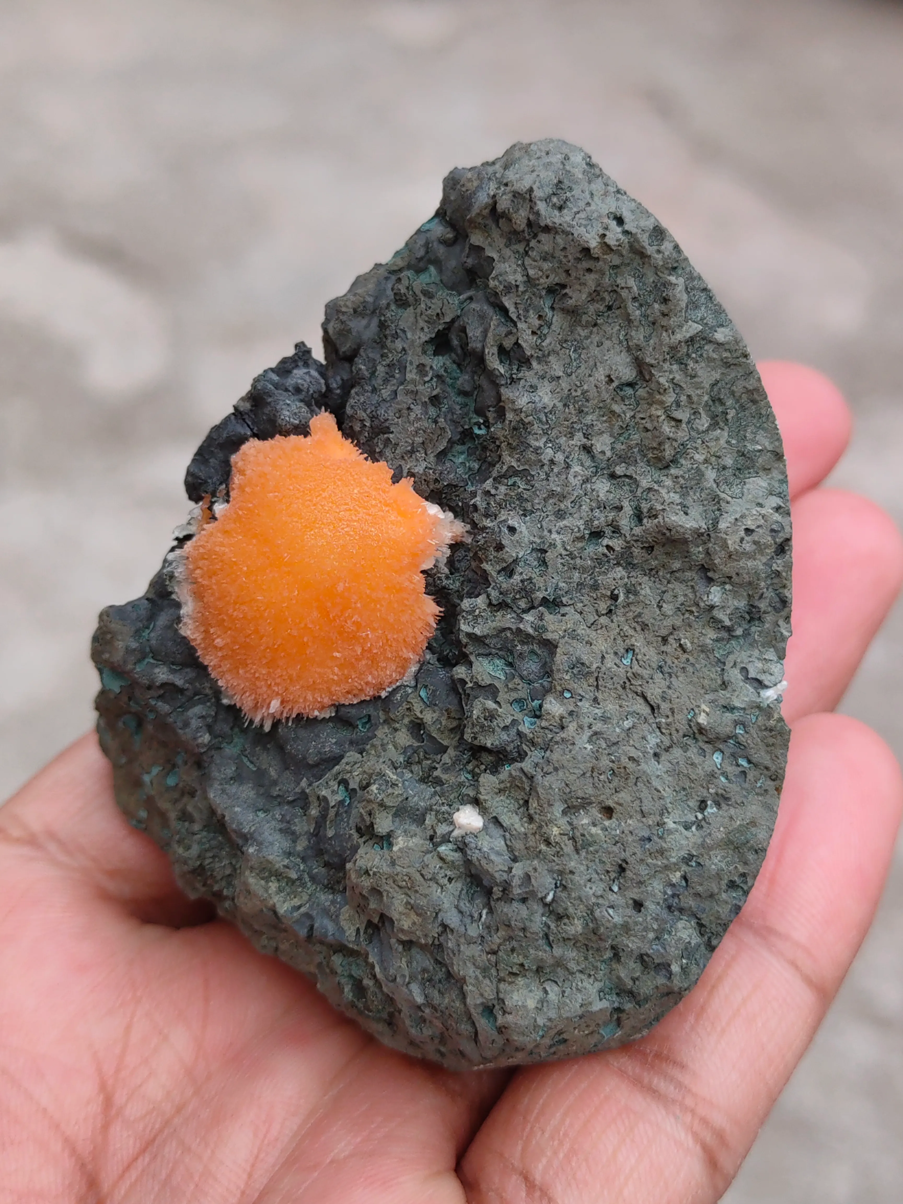 Orange Thomsonite balls on Matrix - image 6