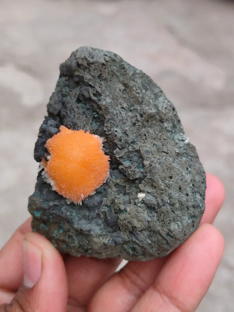 Orange Thomsonite balls on Matrix - image 2