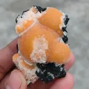 Orange Thomsonite balls on Matrix - image 2