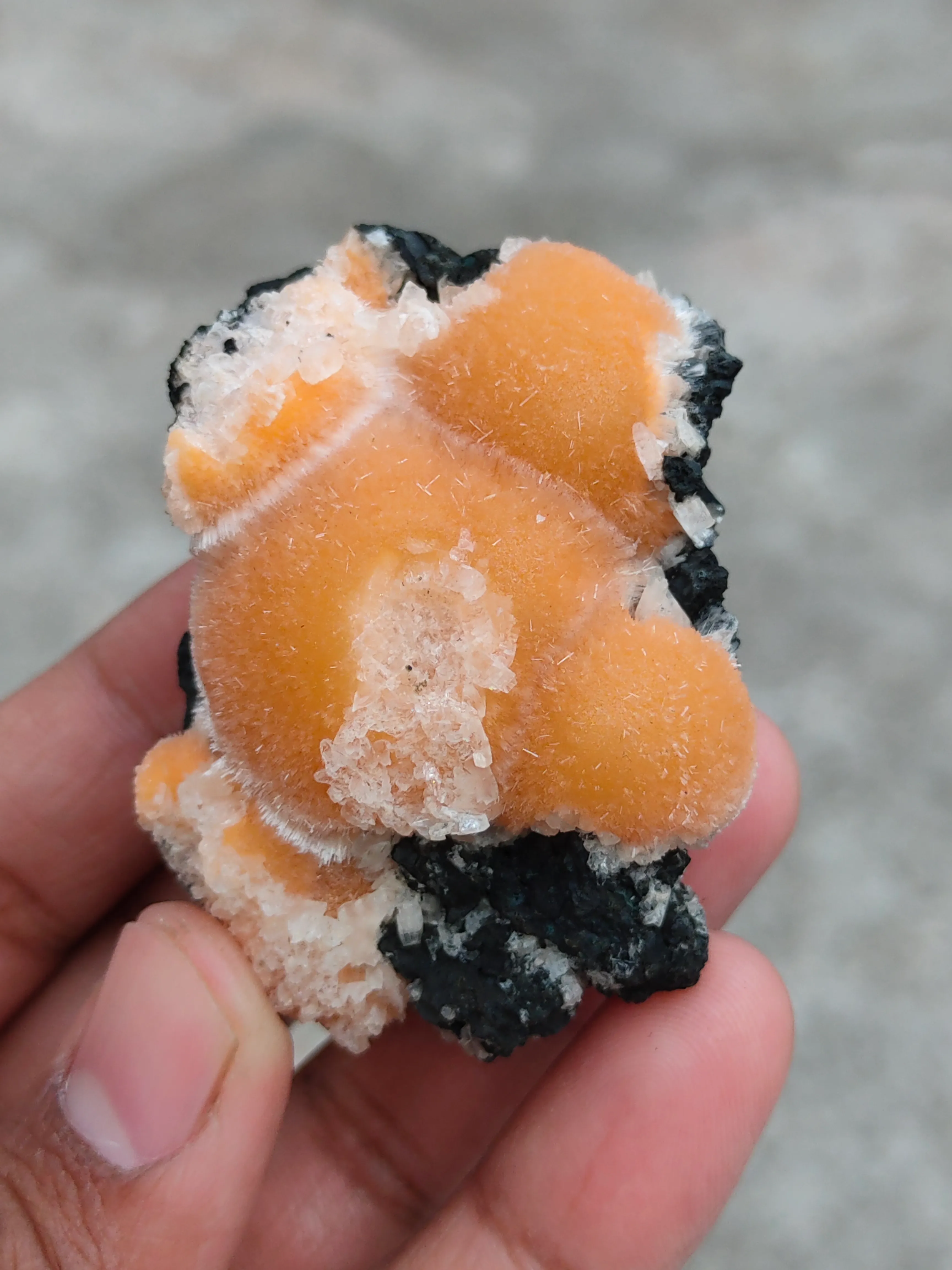 Orange Thomsonite balls on Matrix - image 2