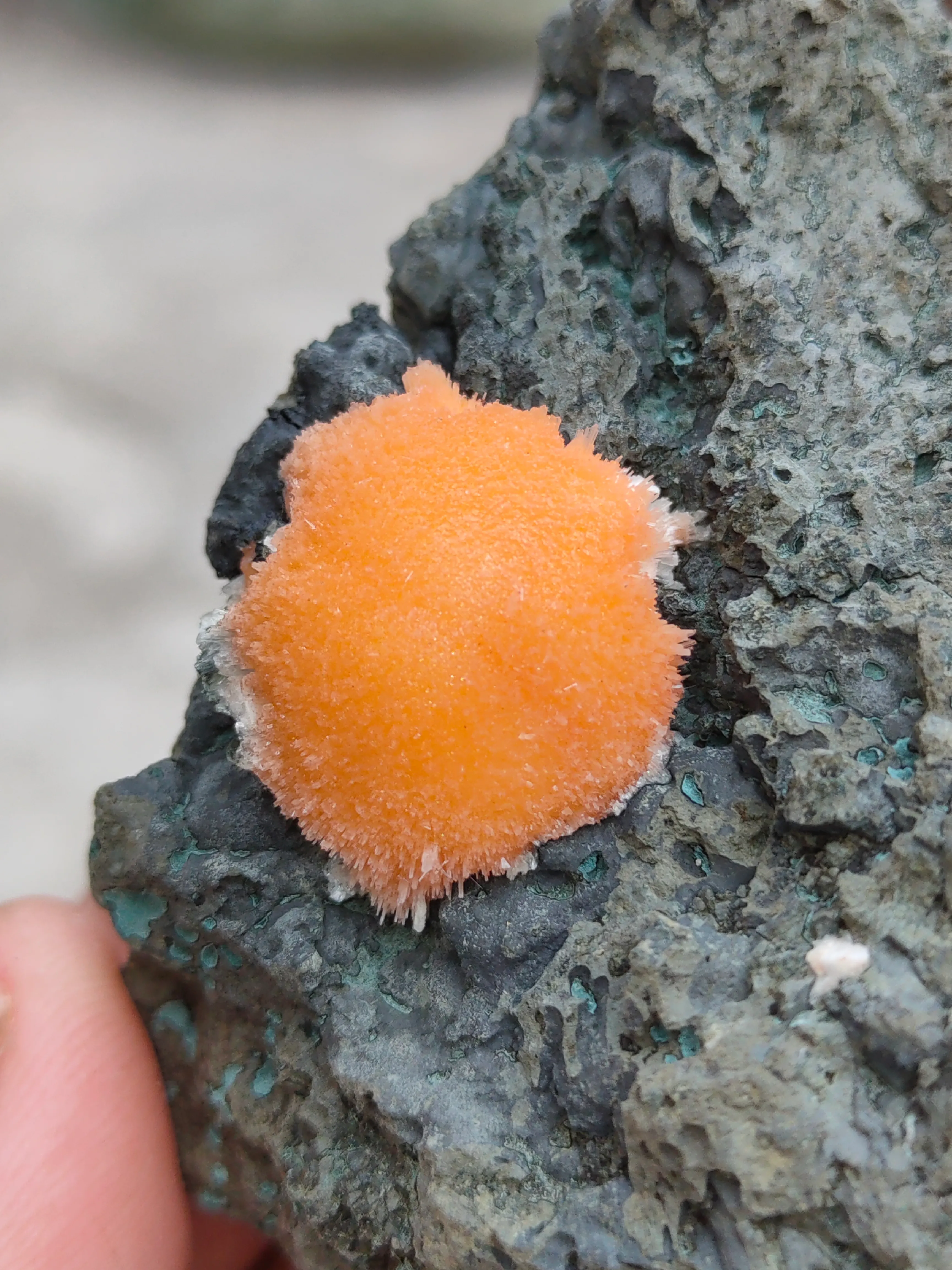 Orange Thomsonite balls on Matrix - image 3