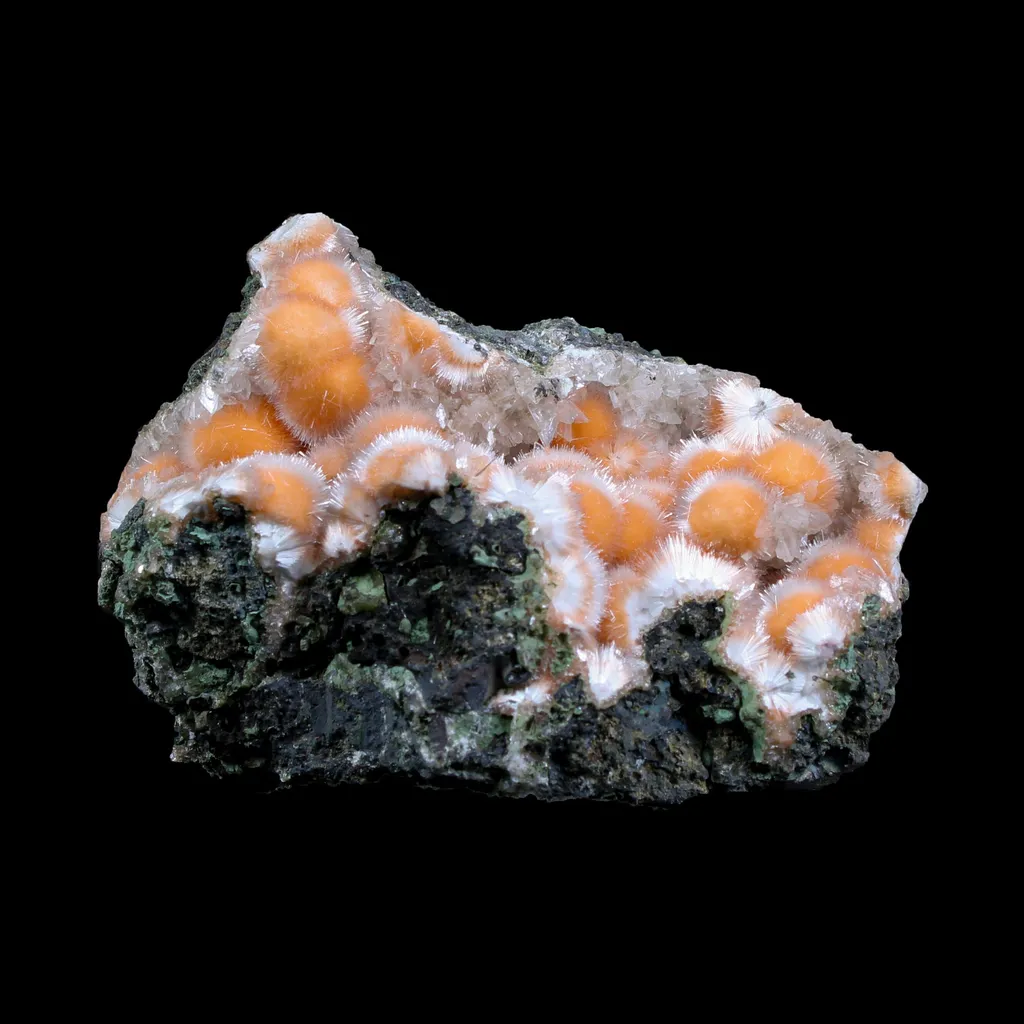 Orange Thomsonite with Mesolite in Perky Box – Rare Indian Zeolite Mineral Specimen from Madhya Pradesh,India image