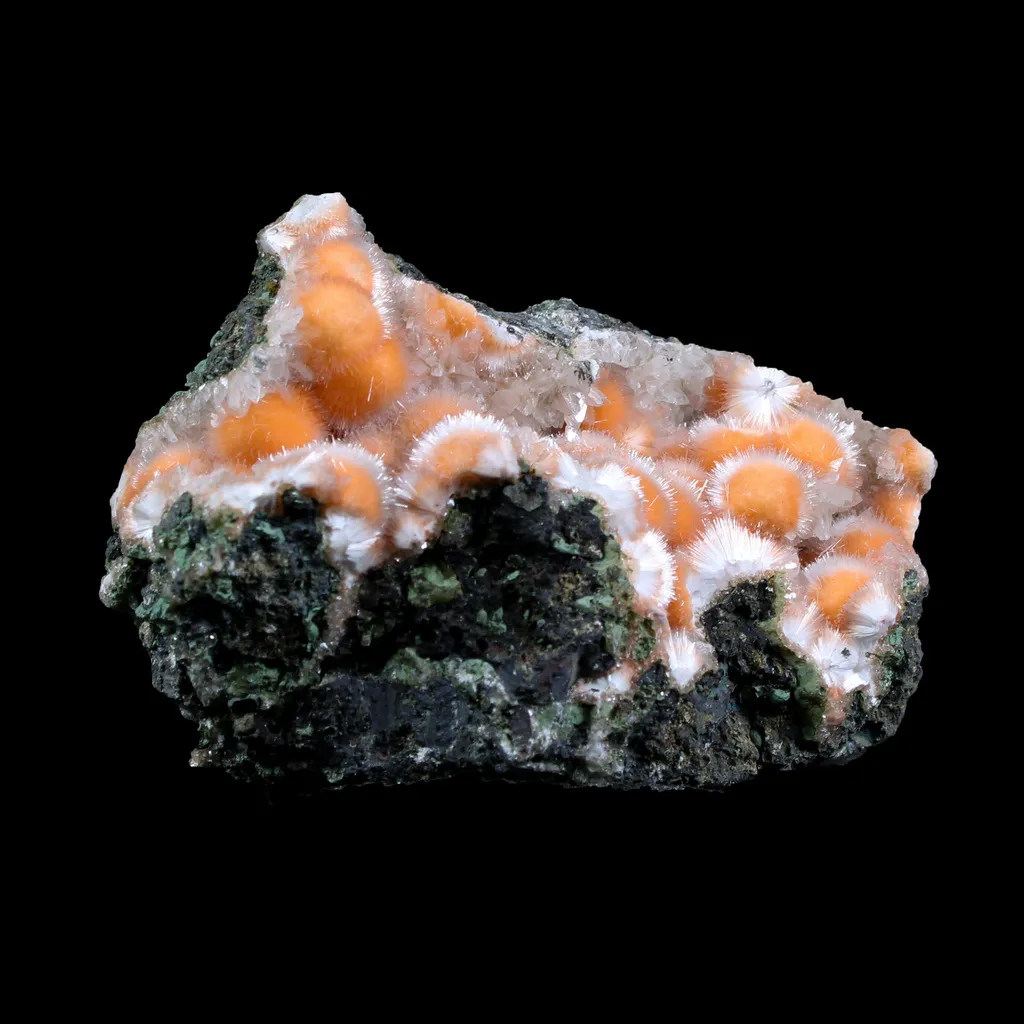 Orange Thomsonite with Mesolite in Perky Box – Rare Indian Zeolite Mineral Specimen from Madhya Pradesh,India - image 2