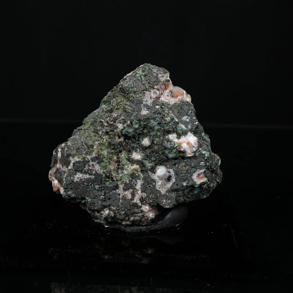 Orange Thomsonite with Mesolite Natural Mineral Specimen from Madhya Pradesh - image 6