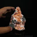 Orange Thomsonite with Mesolite Natural Mineral Specimen from Madhya Pradesh - image 4