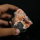 Orange Thomsonite with Mesolite Natural Mineral Specimen from Madhya Pradesh - image 5
