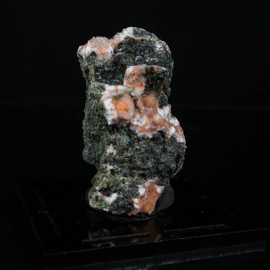 Orange Thomsonite with Mesolite Natural Mineral Specimen from Madhya Pradesh - image 5