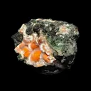 Orange Thomsonite with Mesolite Natural Mineral Specimen from Madhya Pradesh - image 4