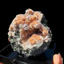 Orange Thomsonite with Mesolite Natural Mineral Specimen from Madhya Pradesh - image 4