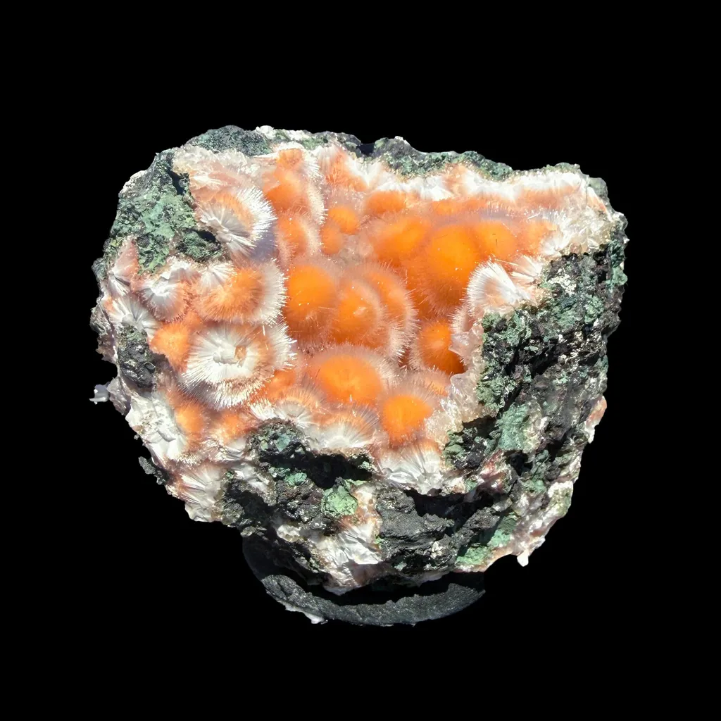 Orange Thomsonite with Mesolite Natural Mineral Specimen from Madhya Pradesh, India DKT84 - image 6