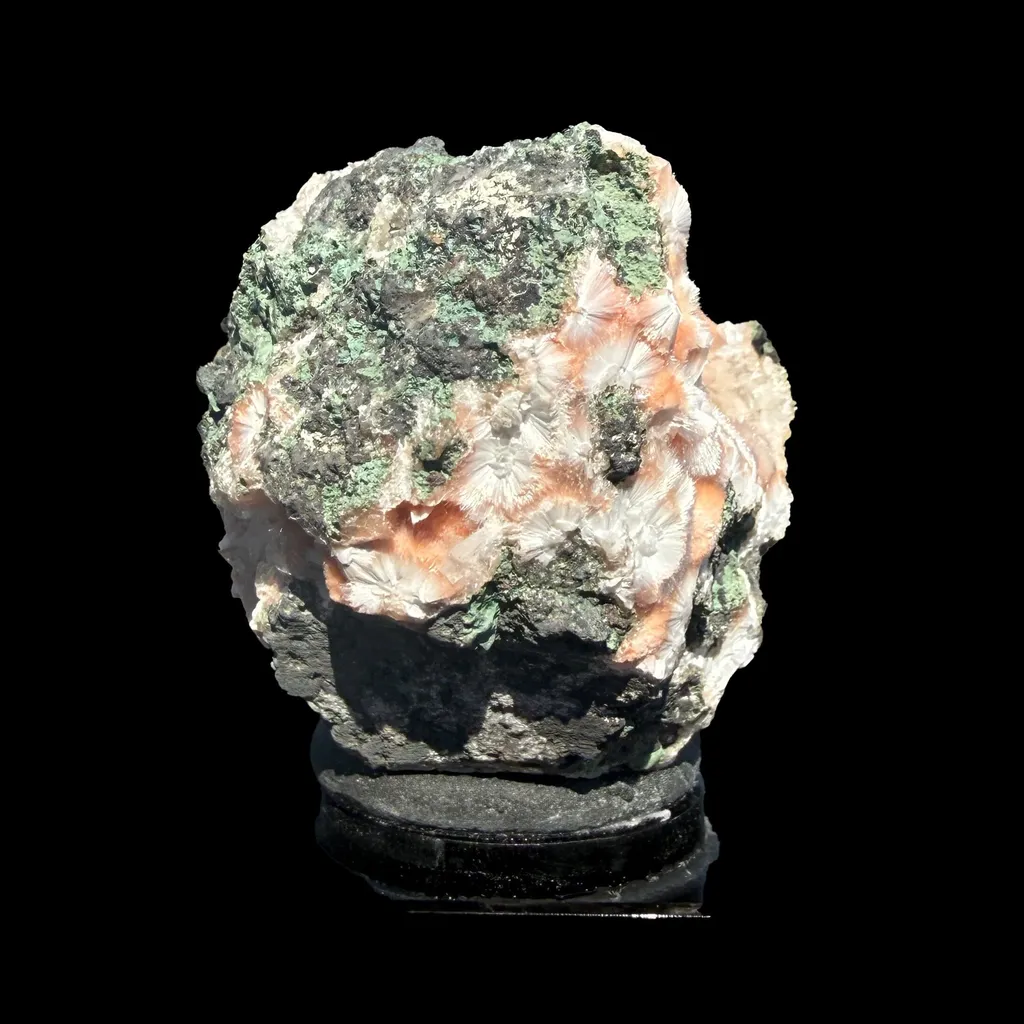 Orange Thomsonite with Mesolite Natural Mineral Specimen from Madhya Pradesh, India DKT84 - image 8