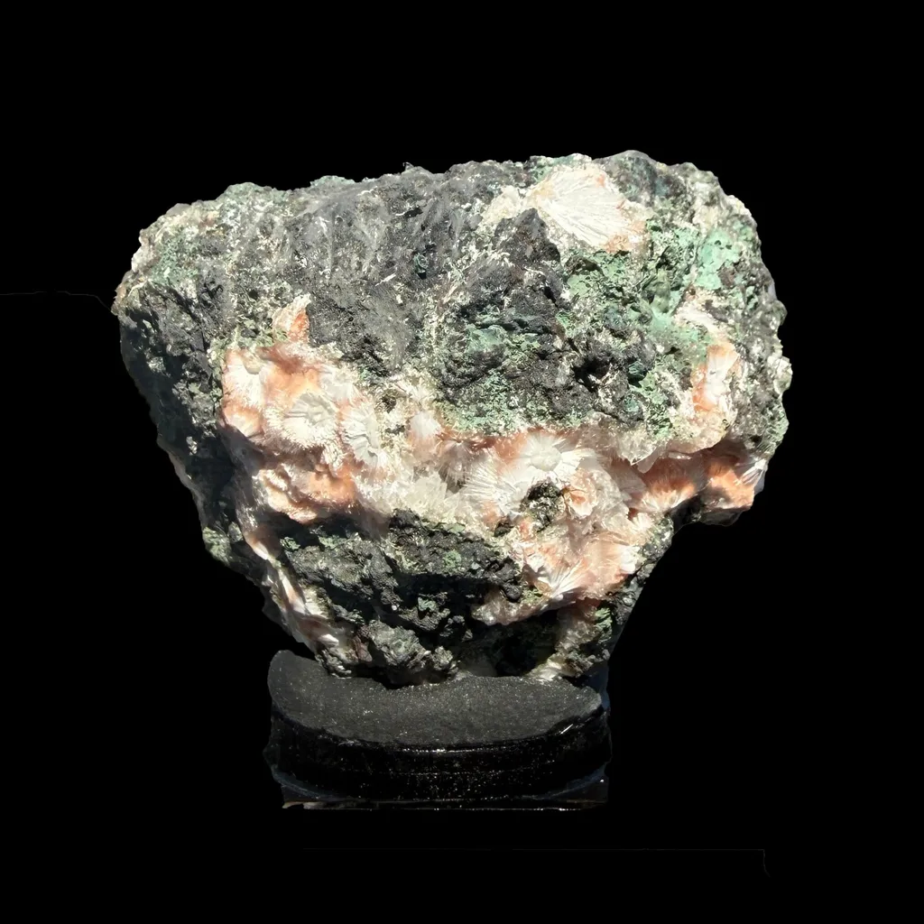 Orange Thomsonite with Mesolite Natural Mineral Specimen from Madhya Pradesh, India DKT84 - image 9