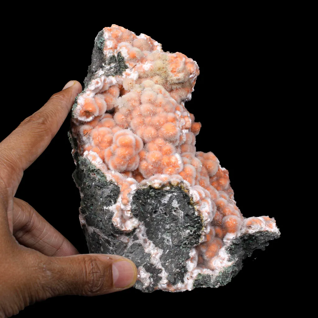 Orange Thomsonite with Mesolite on Matrix – Big Size Freestanding Collector Mineral Natural Zeolite Specimen from Madhya Pradesh, India - image 5