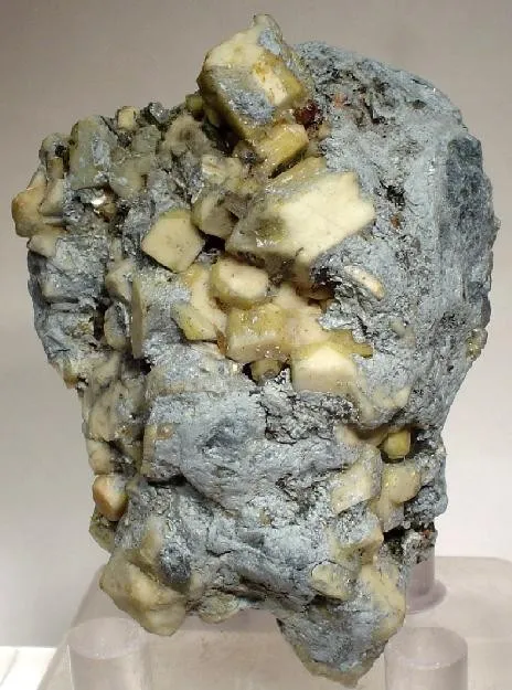 Orthoclase, Riebeckite (Var: Crocidolite) image