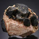 Orthoclase with Tourmaline group and Quartz var. Smoky Quartz - image 1