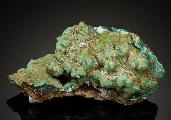Otavite on Malachite with Cerussite - image 1