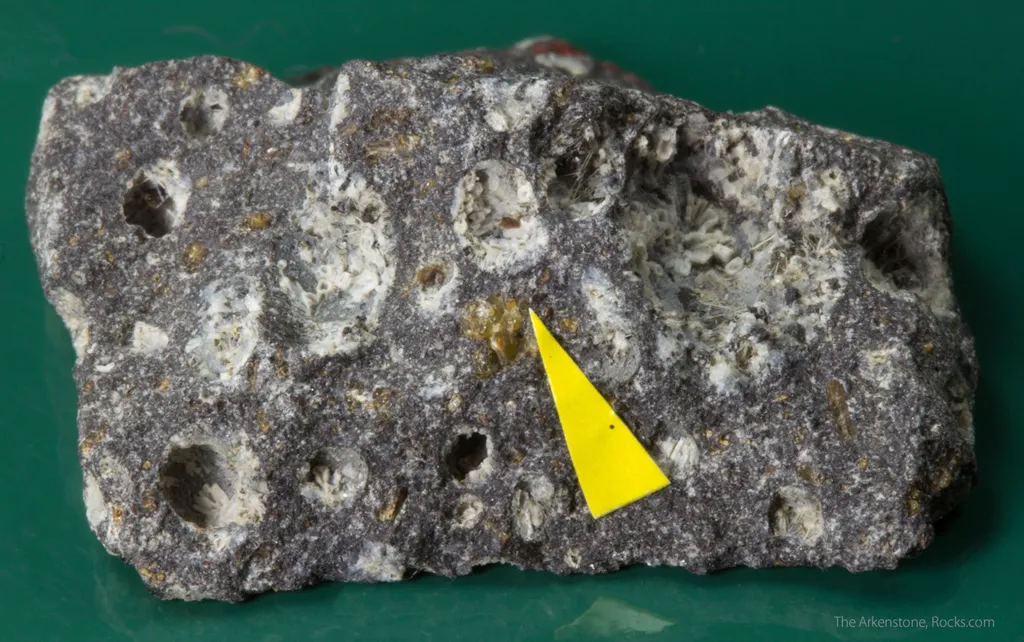 Oxykinoshitalite with Ulvospinel, Nepheline, Olivine, Augite, Calcite, Apatite, Potassium Feldspar on Olivine Nephelinite image