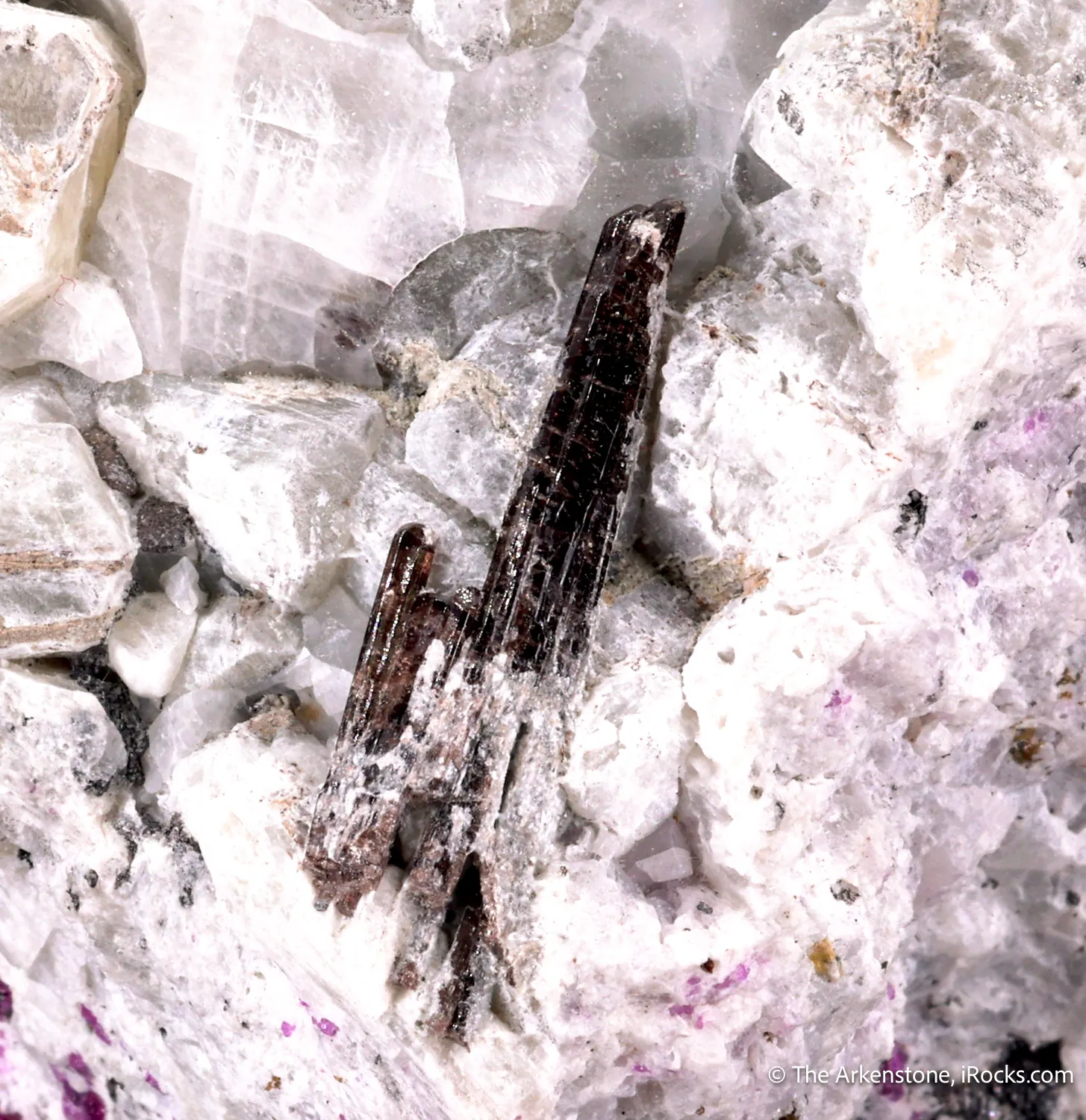 Painite and Chondrodite, Pyrite, Ruby - image 1