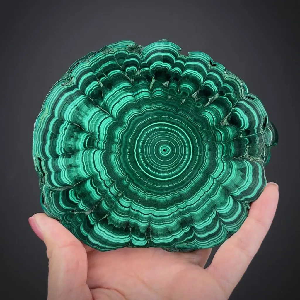 Pair of Malachite Slices (Polished) image