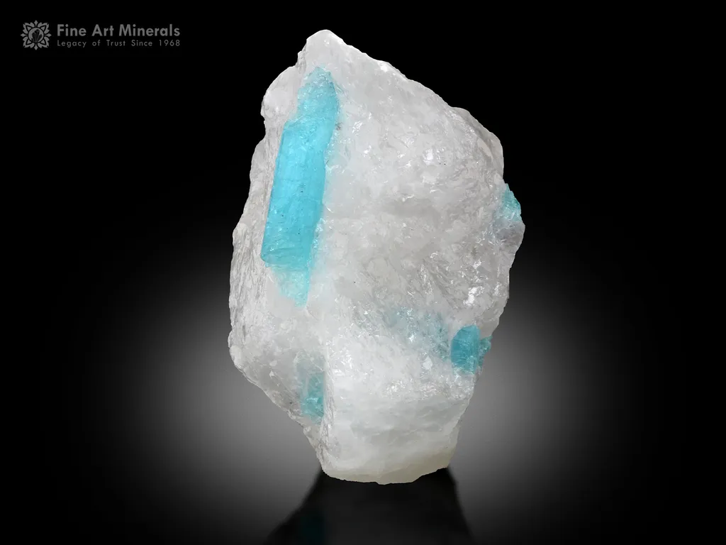 Paraiba Tourmaline on Quartz from Brazil image